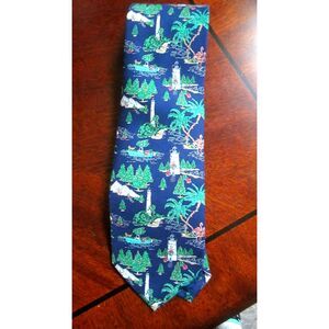 NWT VINEYARD VINES CHRISTMAS SILK TIE  CALLED HOLIDAY TOILE  NAUTICAL  SO PRETTY